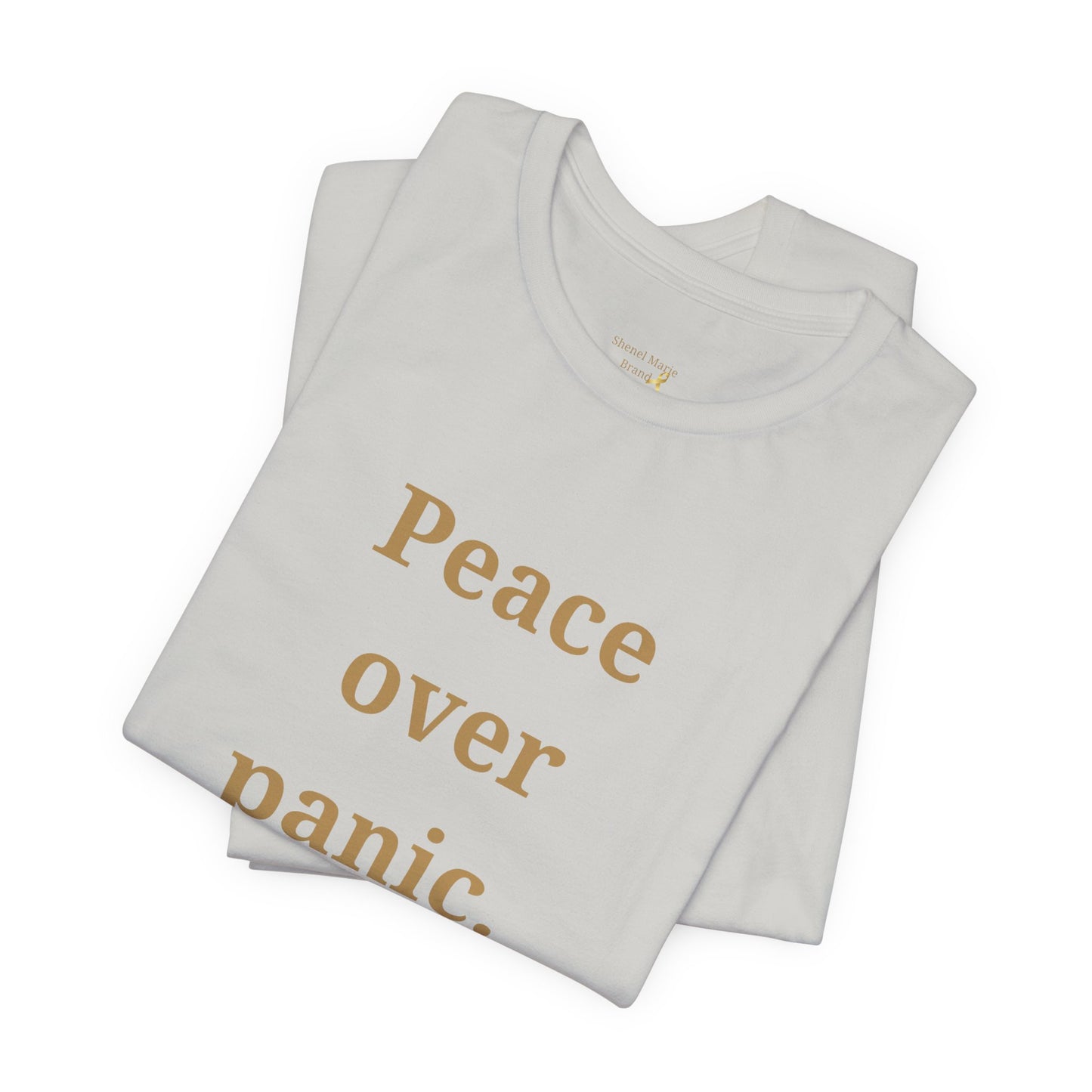 Peace Over Panic Unisex Jersey Tee - Relaxed Fit Short Sleeve Shirt