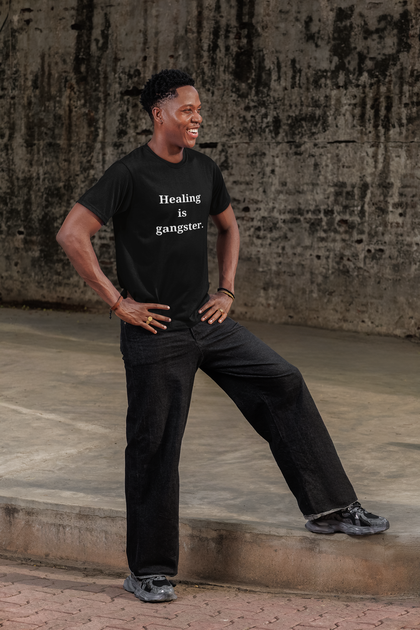 Gangster Healing Unisex Short Sleeve Tee - Motivational Quote T-Shirt