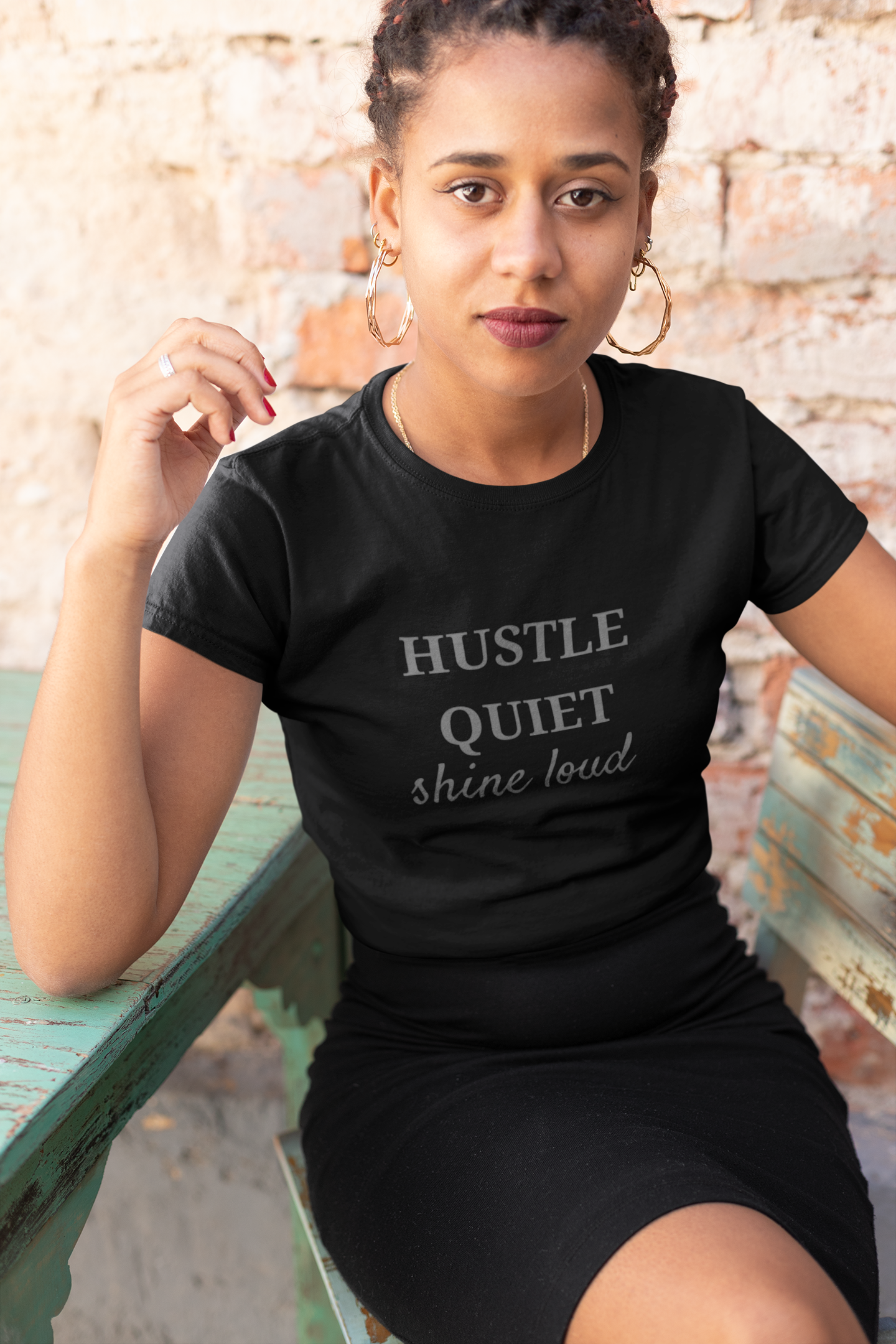 Hustle Quiet Shine Loud Unisex Tee