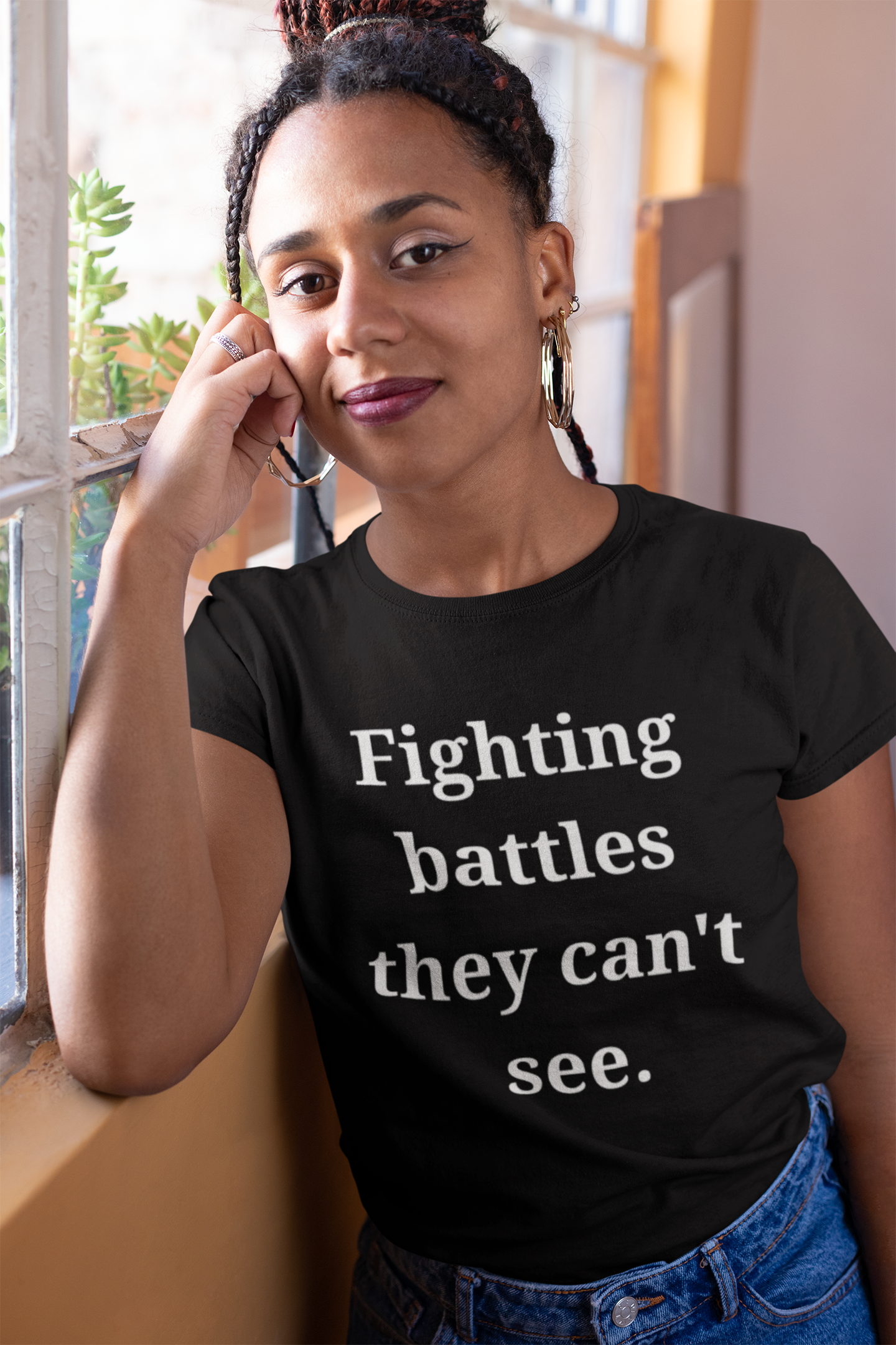 Empowerment Statement Tee - Fighting Battles They Can't See