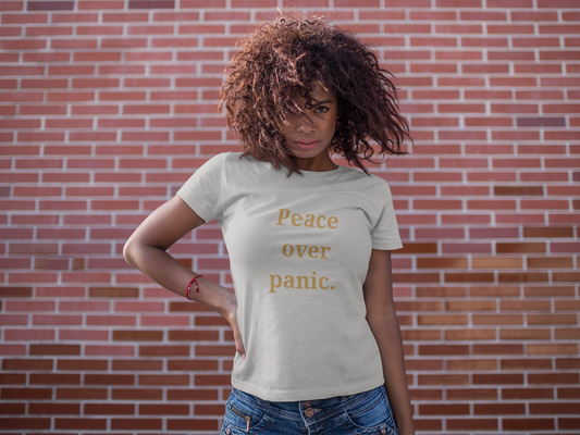 Peace Over Panic Unisex Jersey Tee - Relaxed Fit Short Sleeve Shirt
